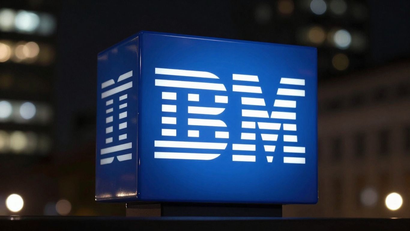 Logo IBM avec objectif de cours relevé
