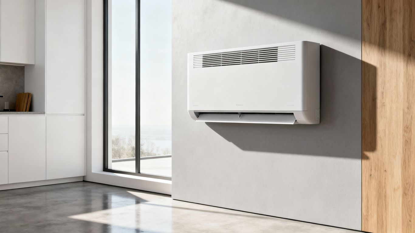 Professional HVAC installation in a modern home interior.