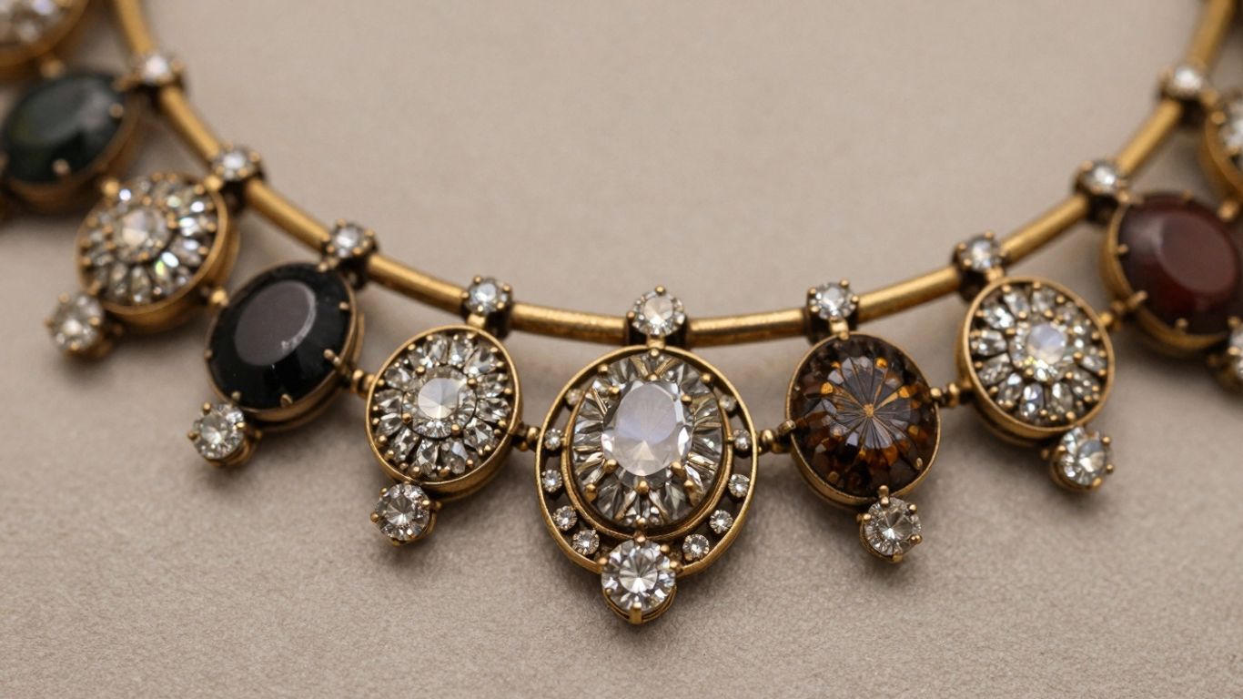 Simple Polki necklace with floral motifs.