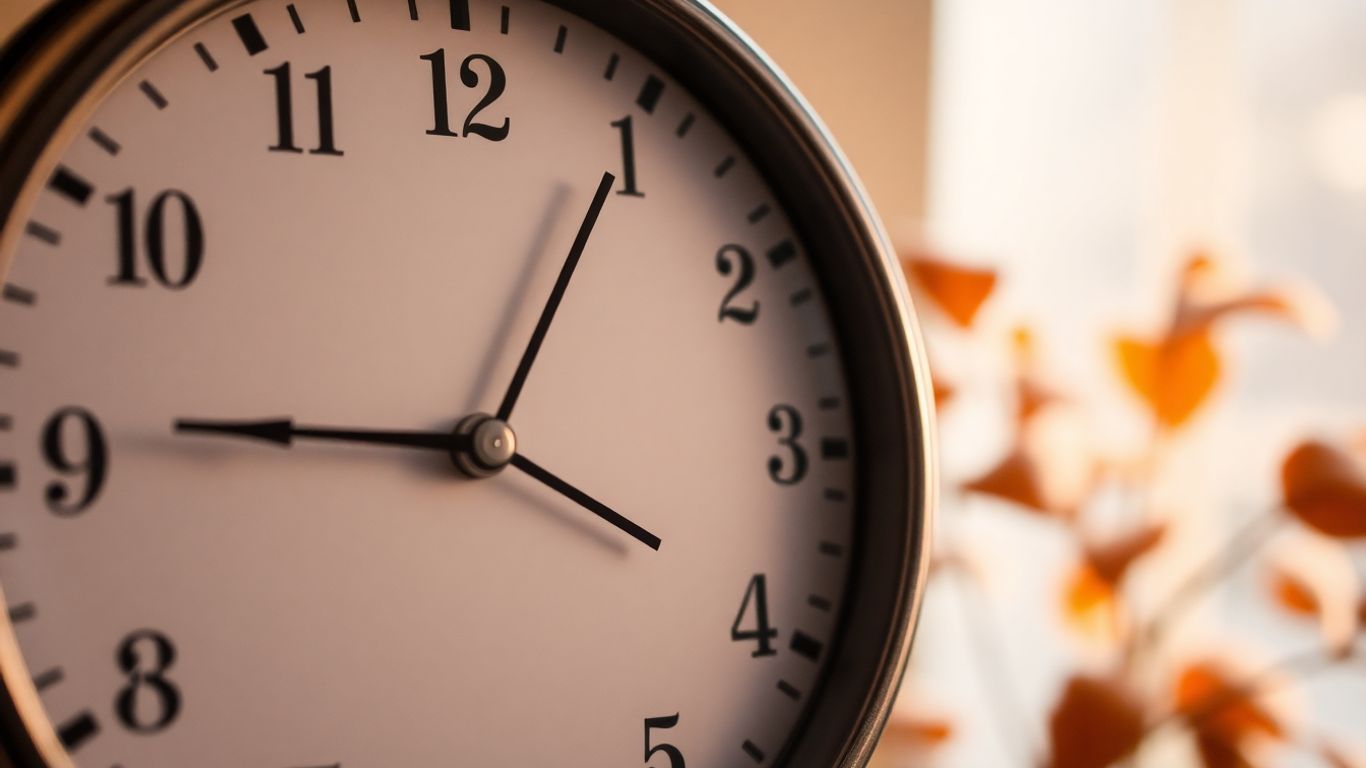 Horloge indiquant le changement d'heure vers l'hiver.