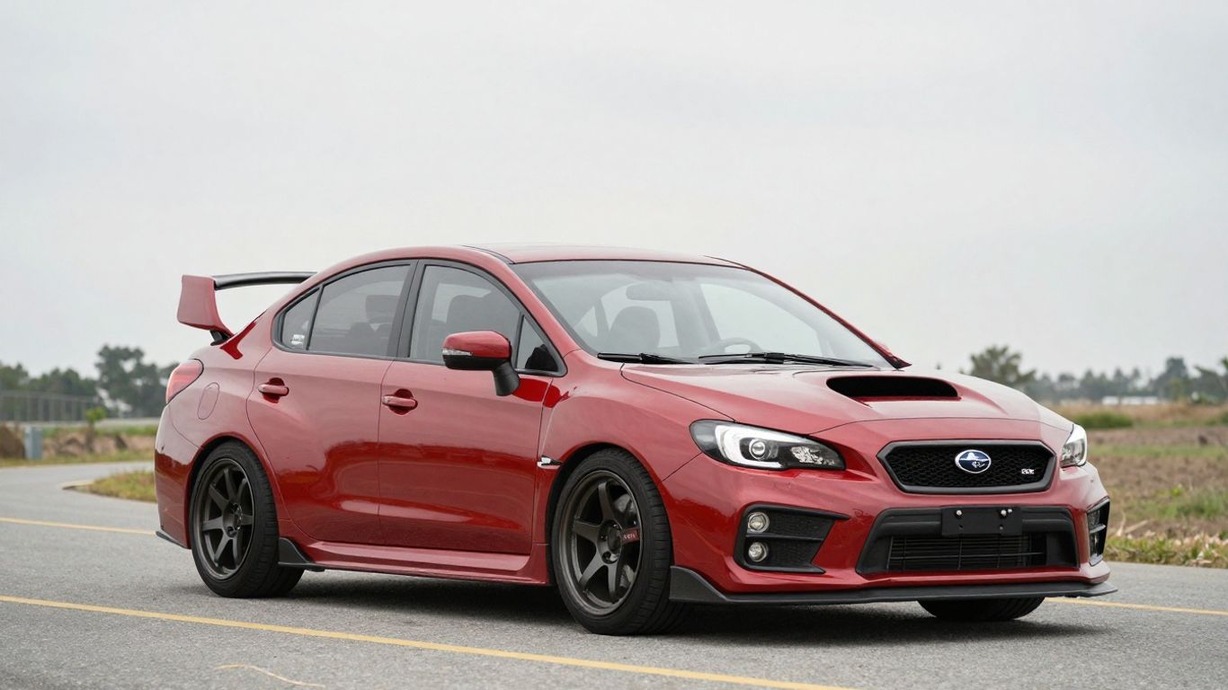 Subaru WRX STI with upgraded performance parts.