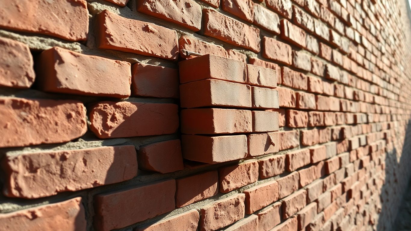 Mur de briques solides, première brique bien posée.
