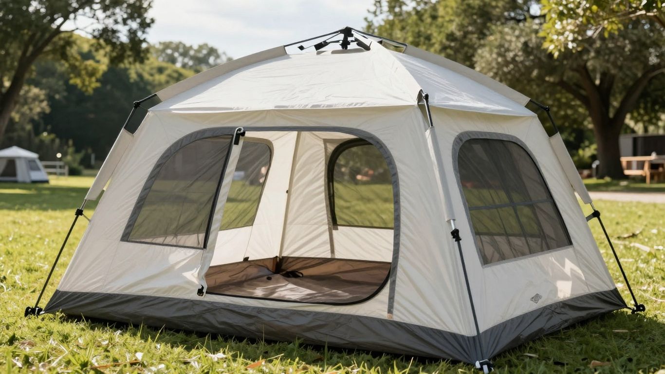 Geräumiges Zelt für 7 Personen im Freien
