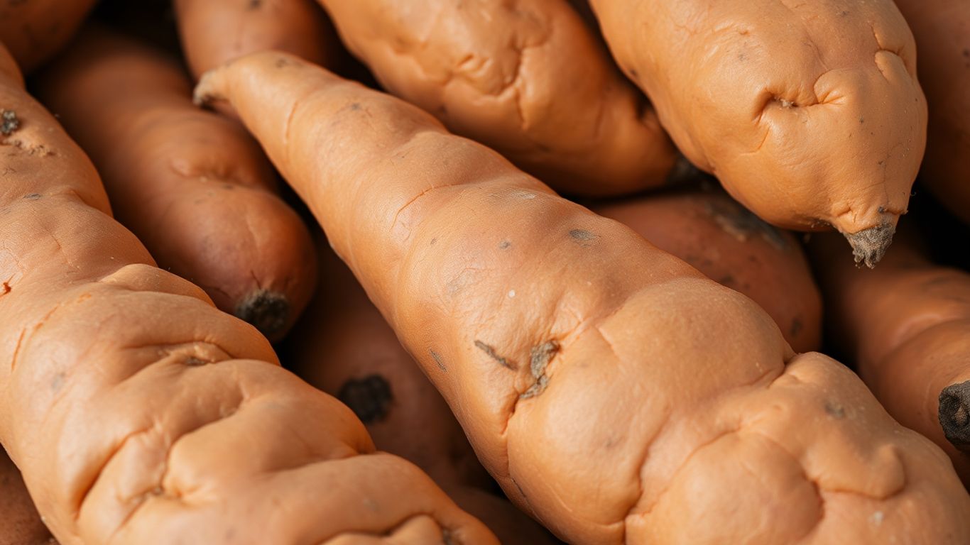 Biologische zoete aardappelen