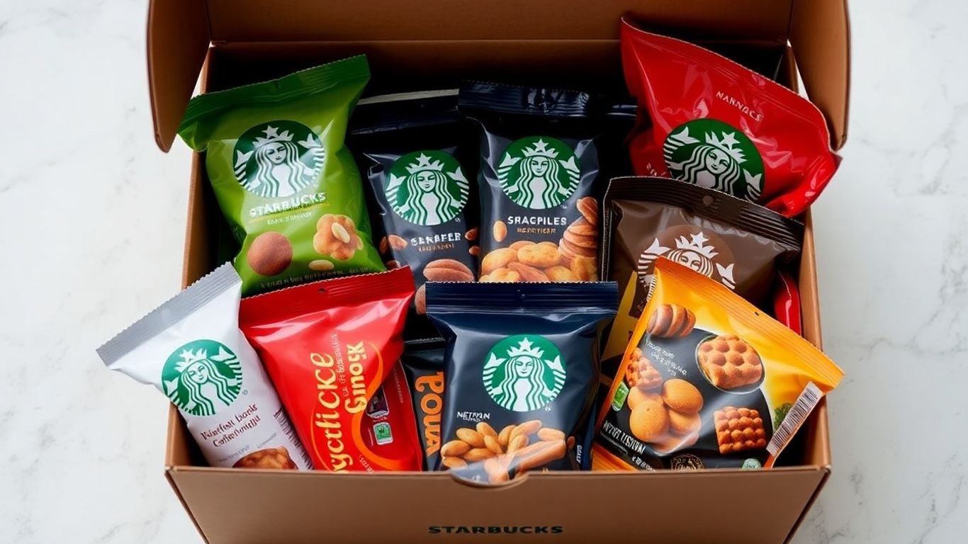 กล่องขนมสตาร์บัคส์พร้อมของว่างหลากหลาย