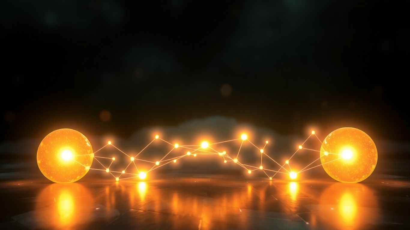 Connexions numériques lumineuses construisant un pont vers la croissance.