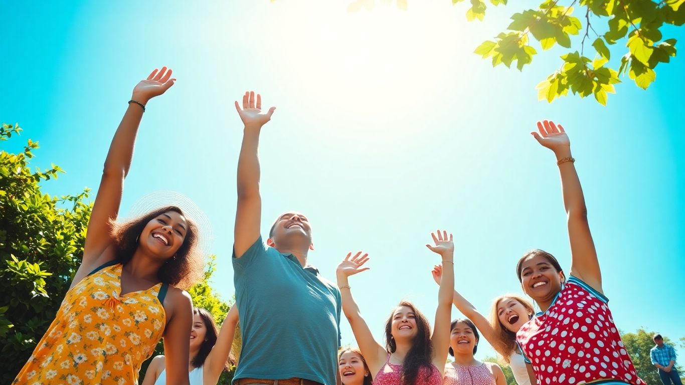 People enjoying outdoor activities, radiating health and vitality.