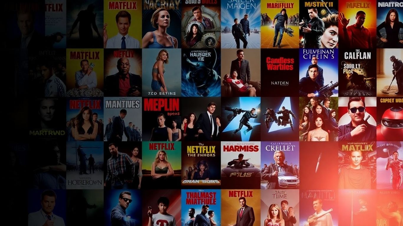 Poster de filmes e séries da Netflix.