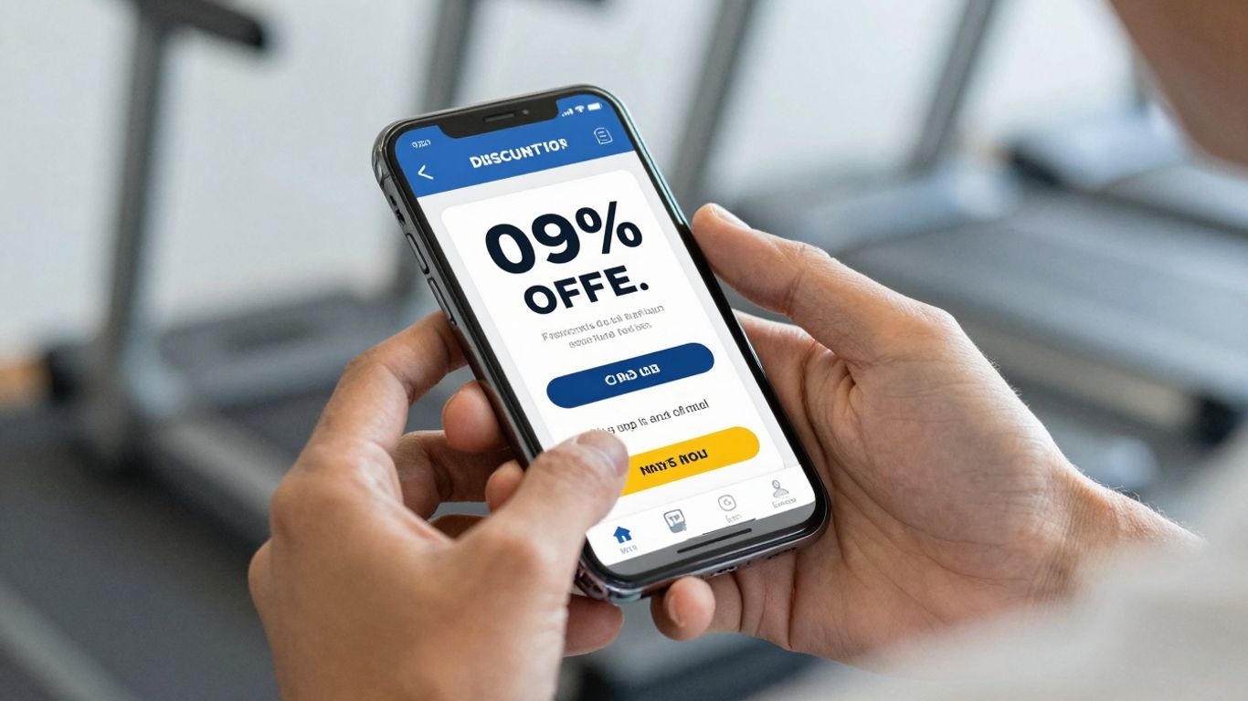 Elite SARMs discount code on a phone screen.