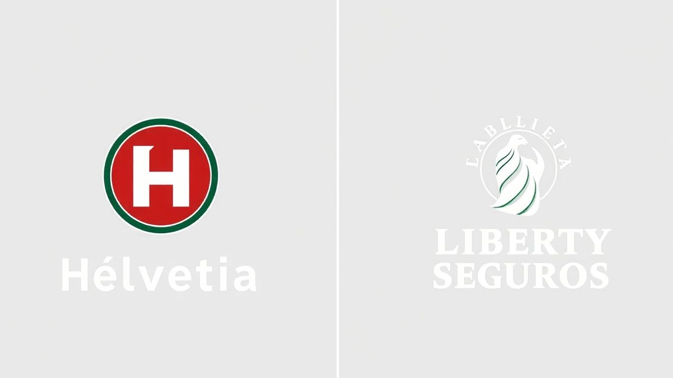 Logos de Helvetia y Liberty Seguros comparados.