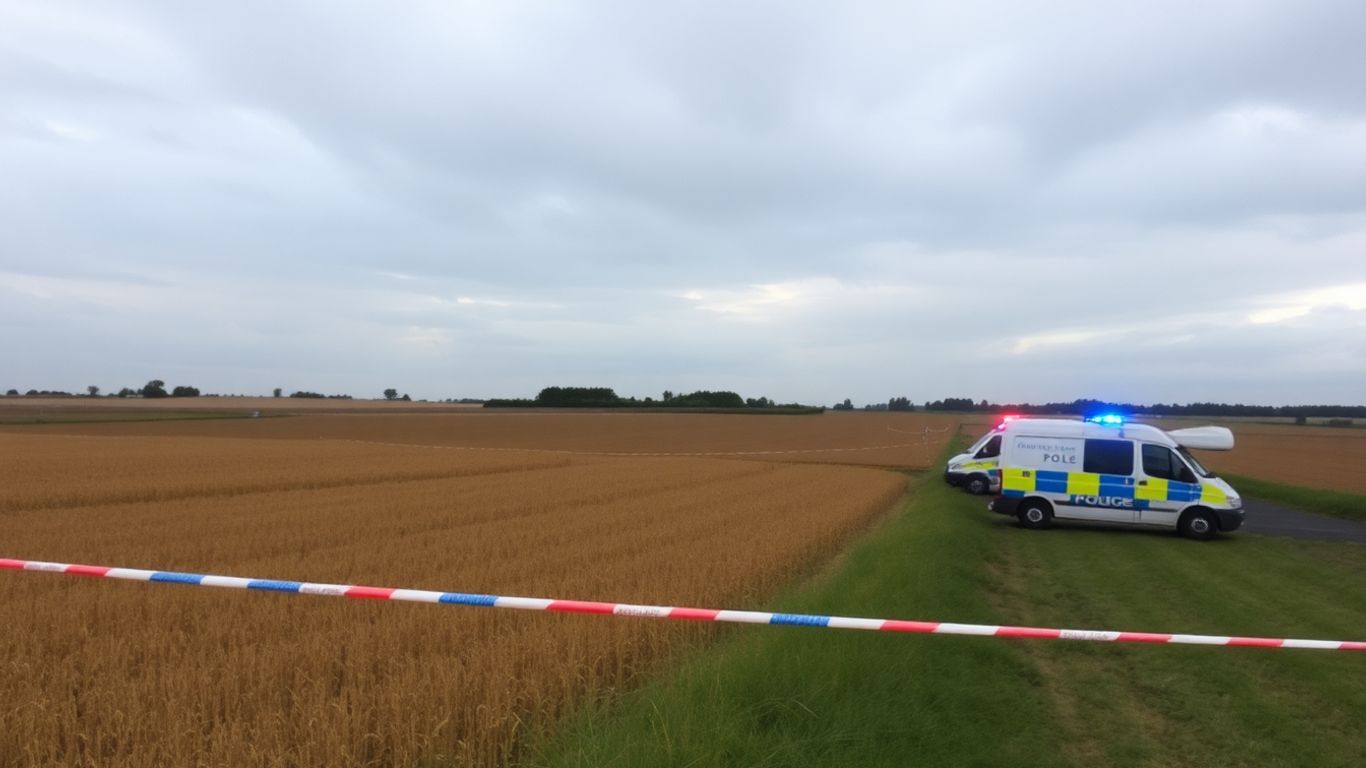 Champ agricole en Charente-Maritime après un drame.