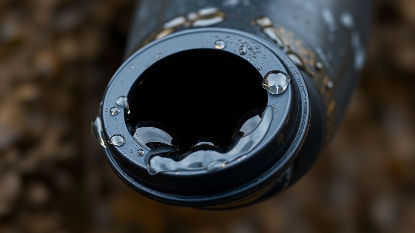 Seal preventing water from entering a joint.