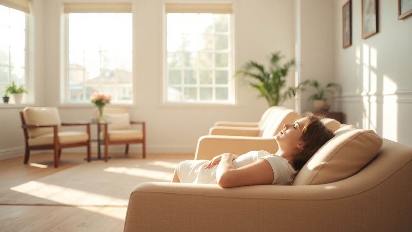 Person resting peacefully in a safe and supportive detox environment.