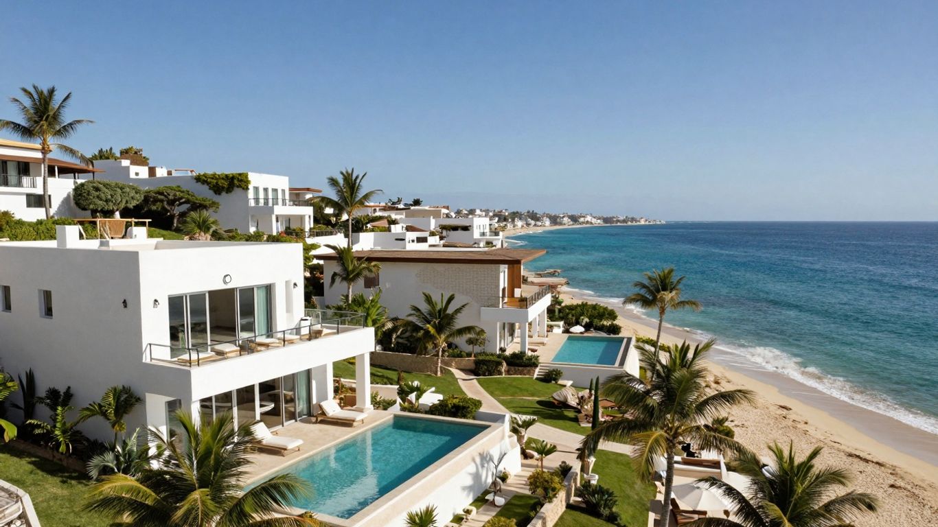 Luxury villas with pools overlooking the ocean in Pedregal, Cabo.