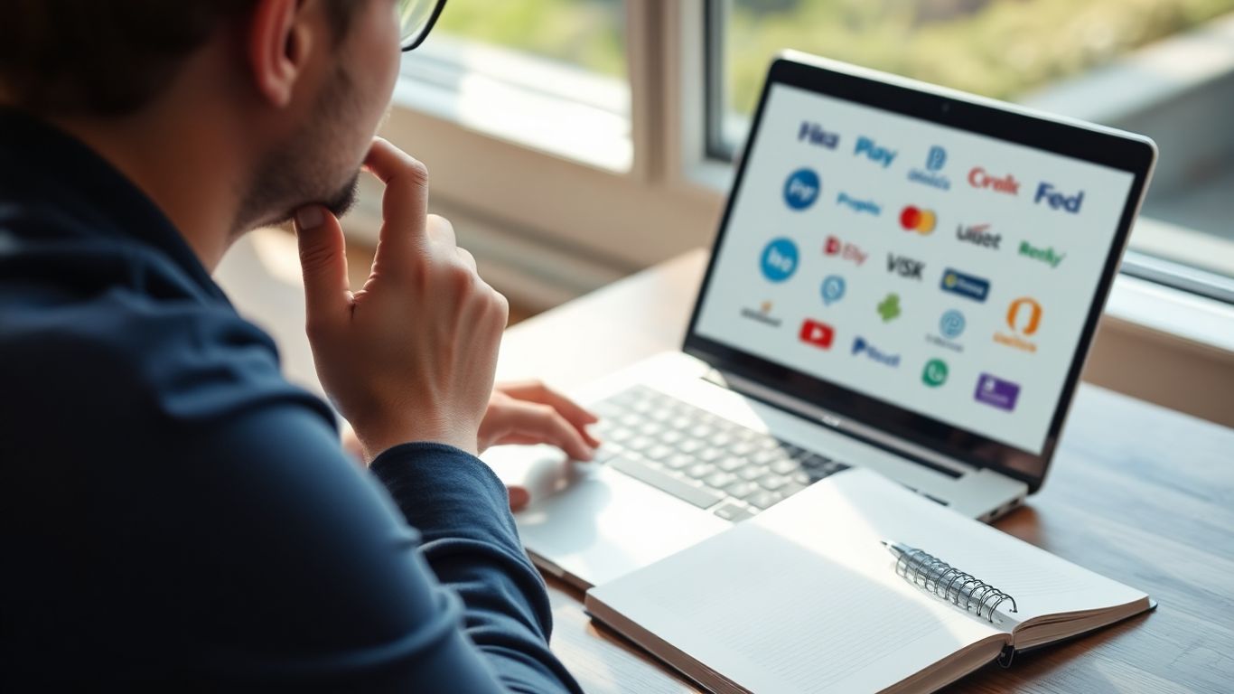 Person planning affiliate marketing niche and platform strategy.