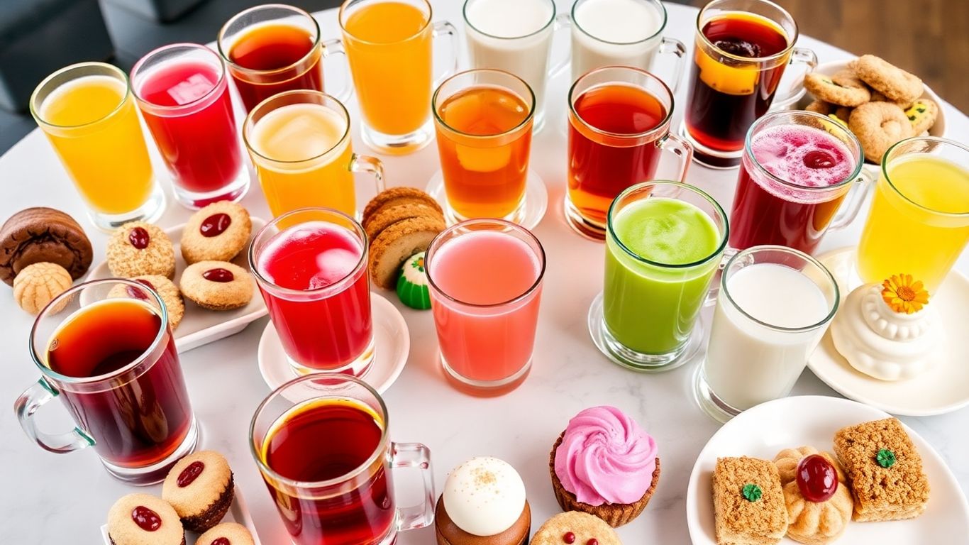 ชา กาแฟ และขนมหวานสำหรับจัดเบรค