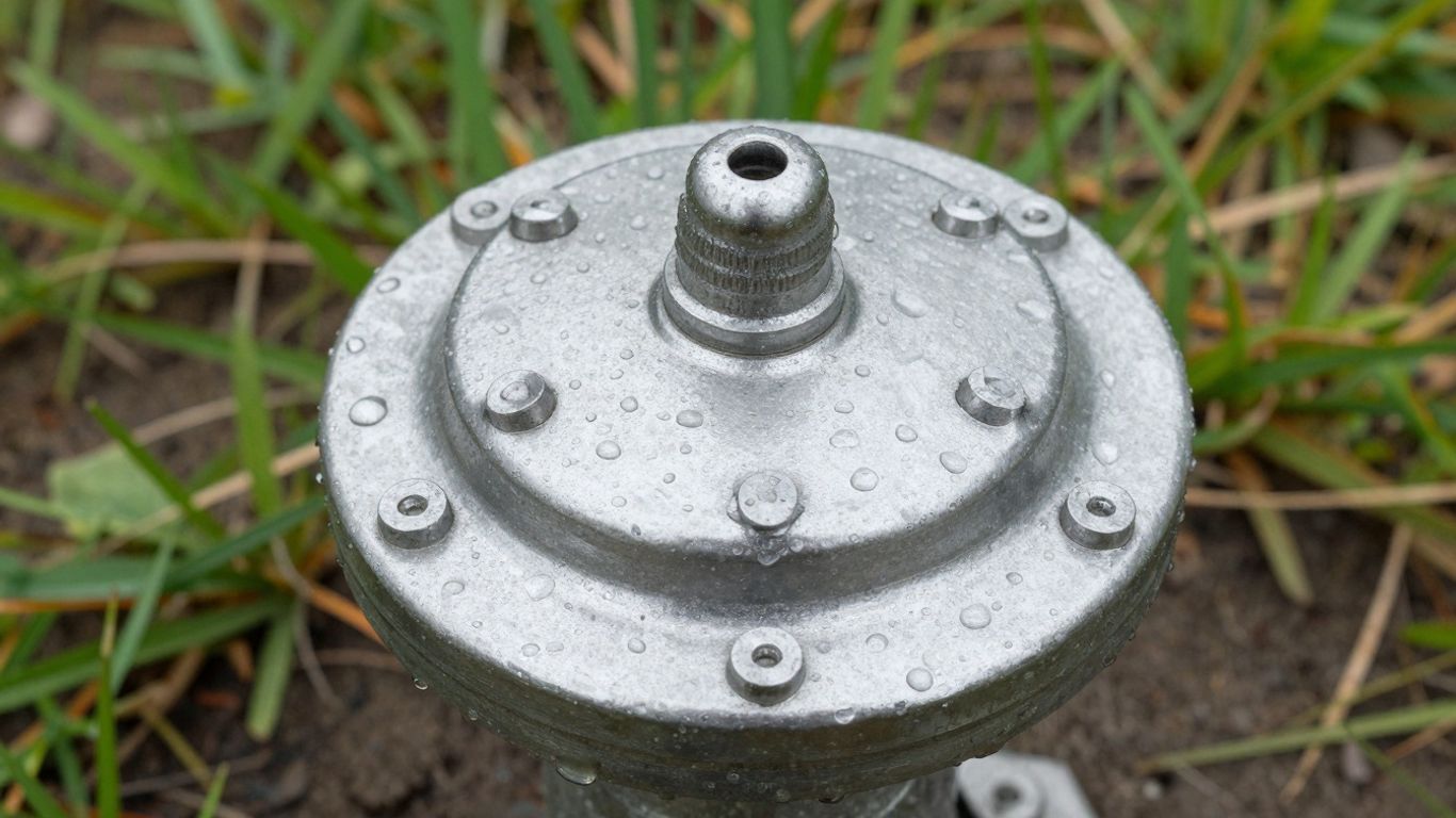 Sealed wellhead preventing insects and debris entry.