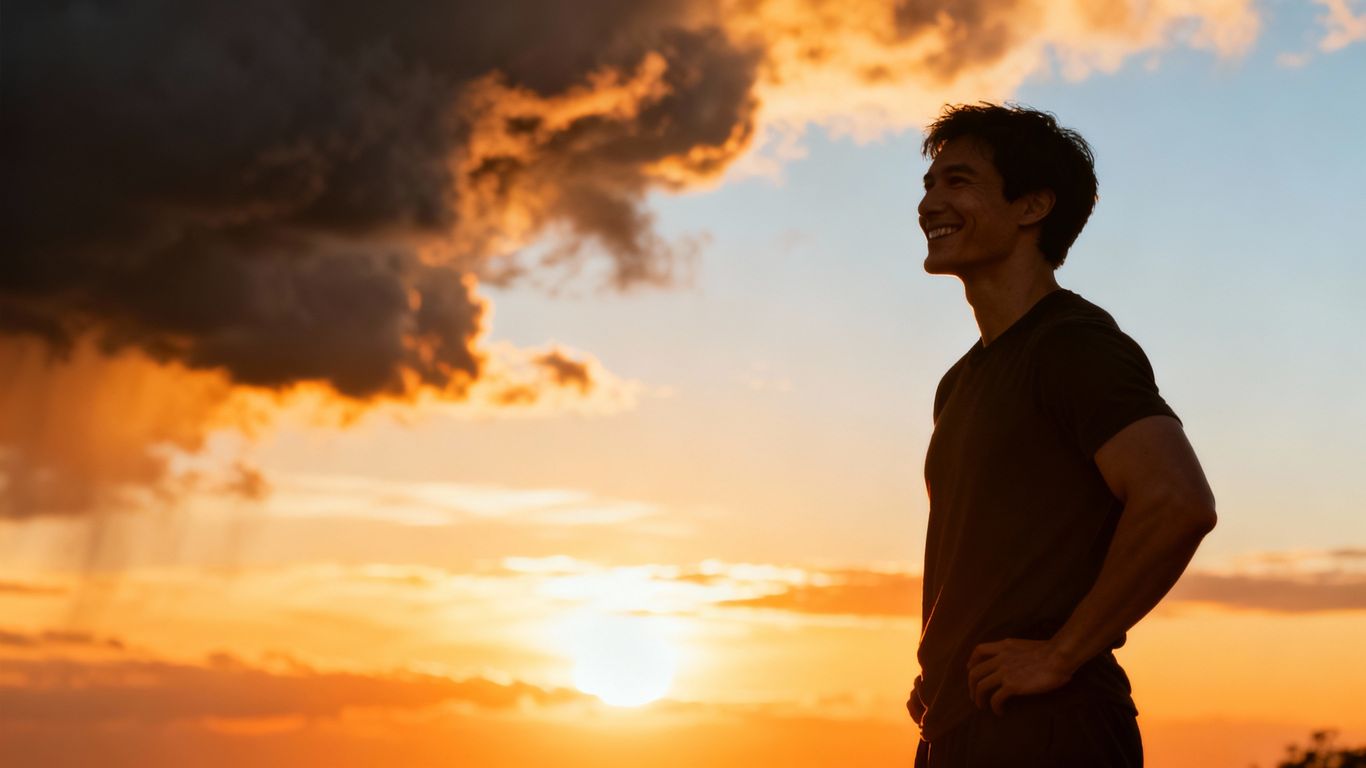 Person overcoming dating setbacks with resilience and optimism.