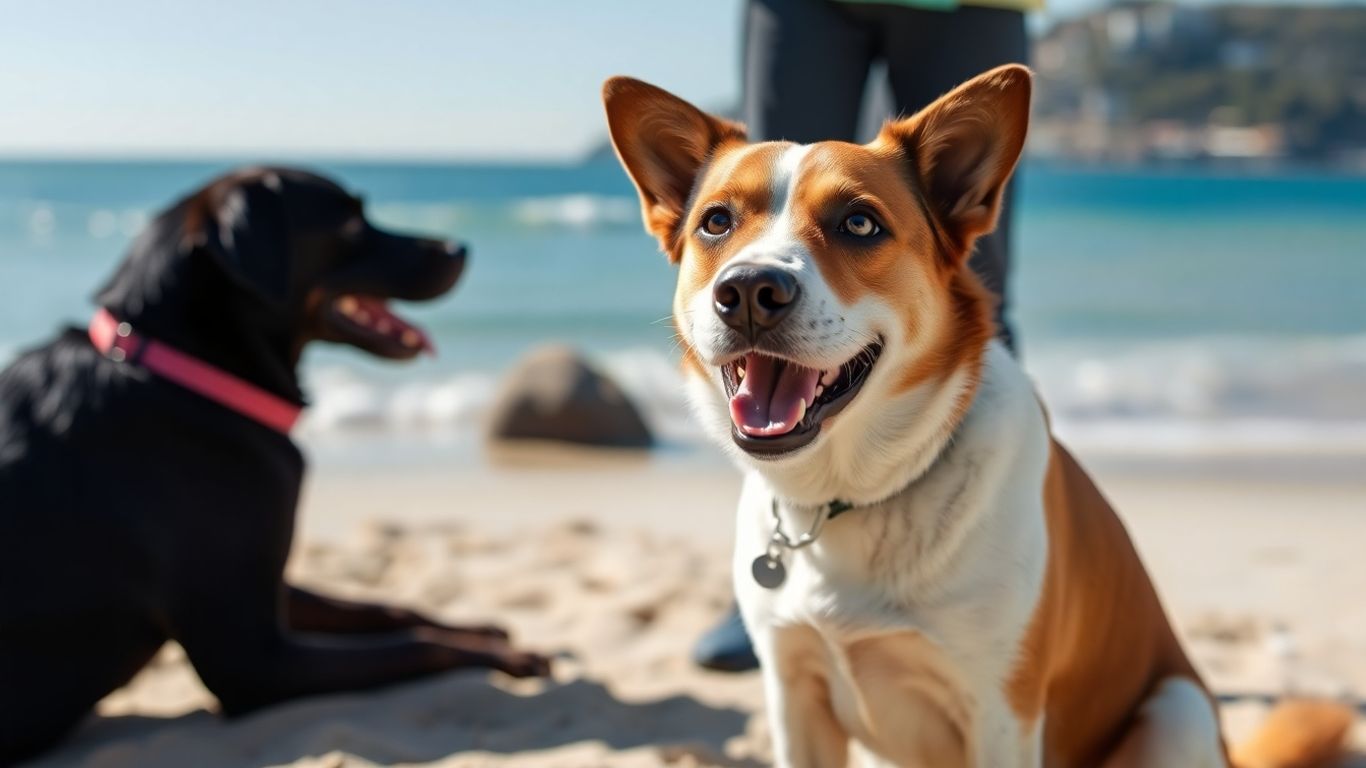 Dog and owner training on Tamarama beach