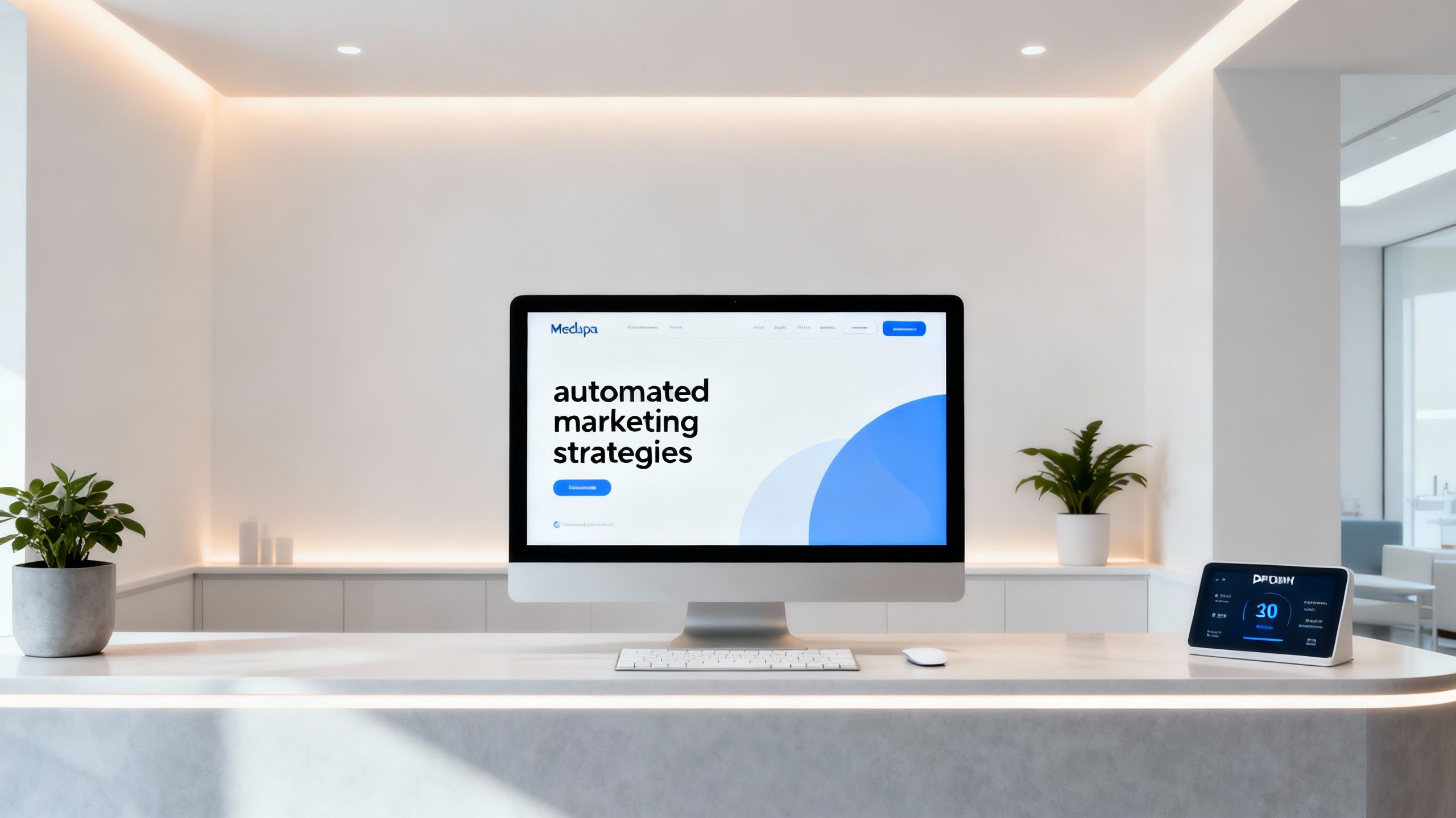 AI marketing strategies at a medspa front desk.