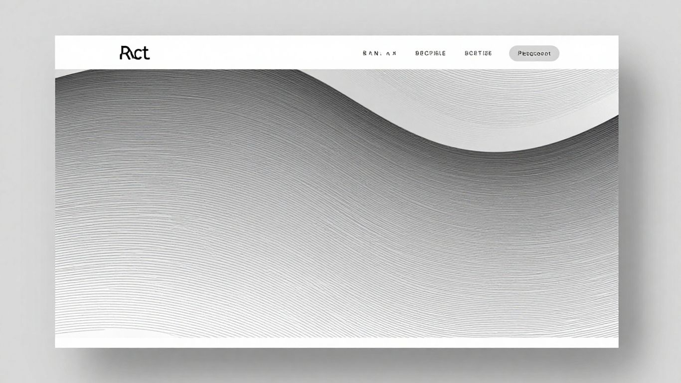 Minimalist website design with clean lines and white space.