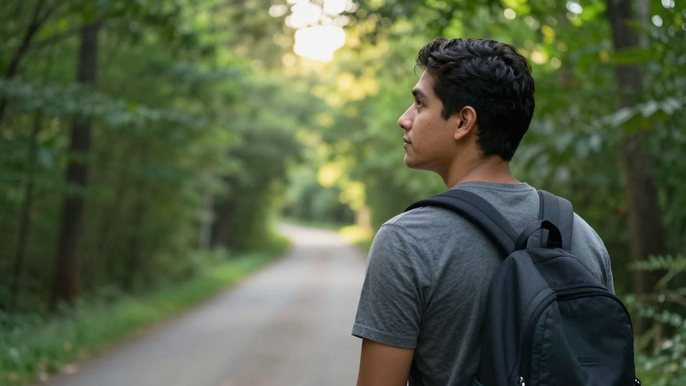 Path to loan forgiveness with hopeful light.