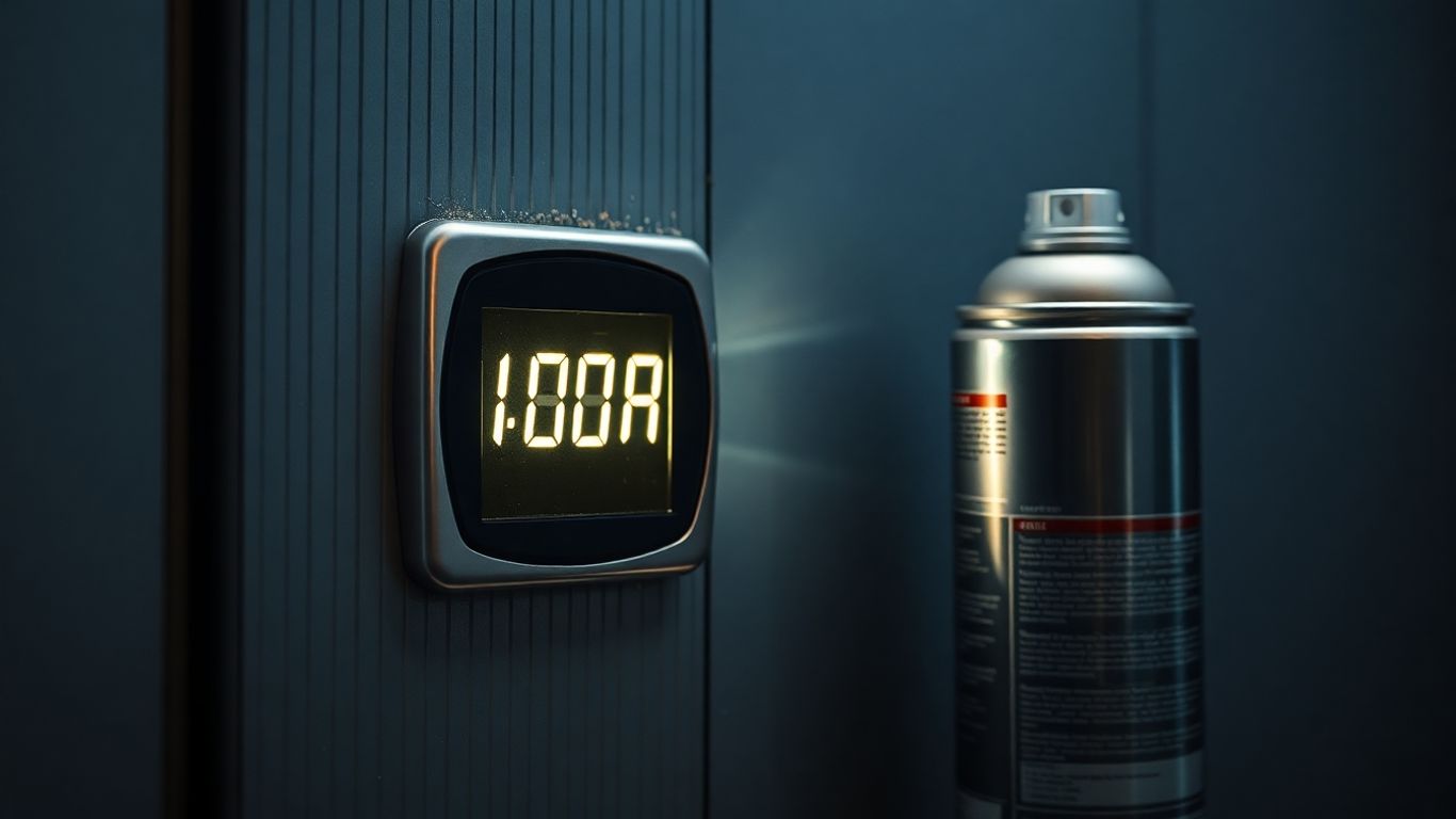 Digital lock and spray can