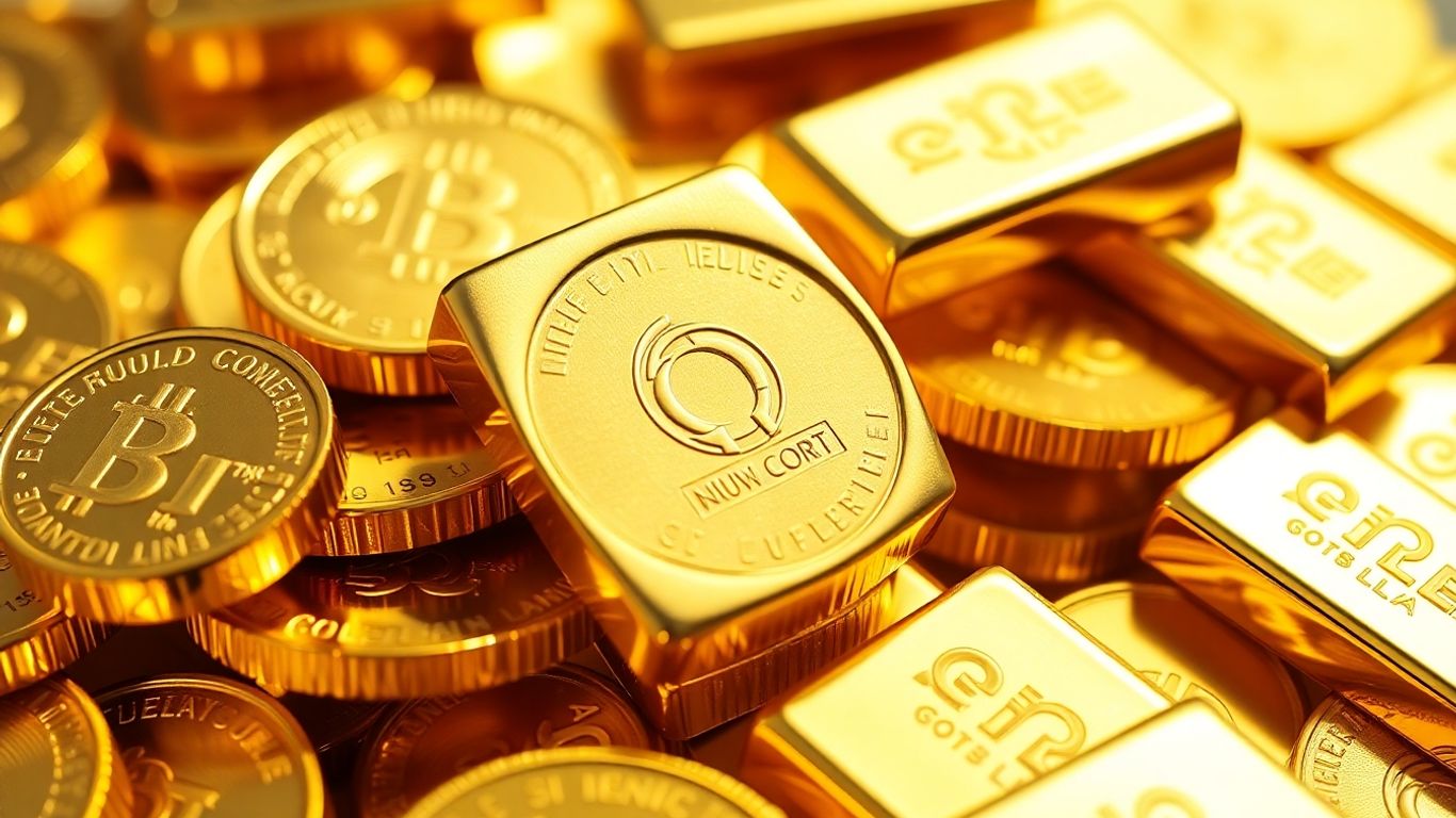 闪亮的金条和金币