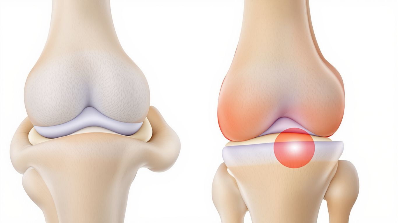 Articulaciones de cadera y rodilla con artritis.