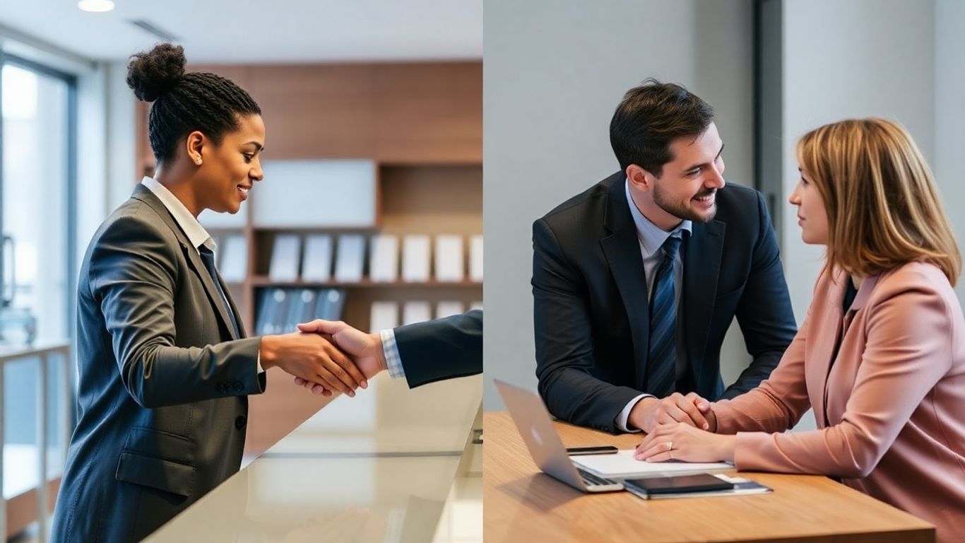 Customer vs. client interaction comparison