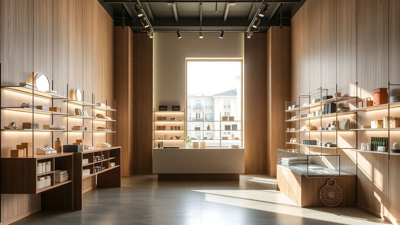 Aménagement intérieur d'un magasin parisien sur mesure.