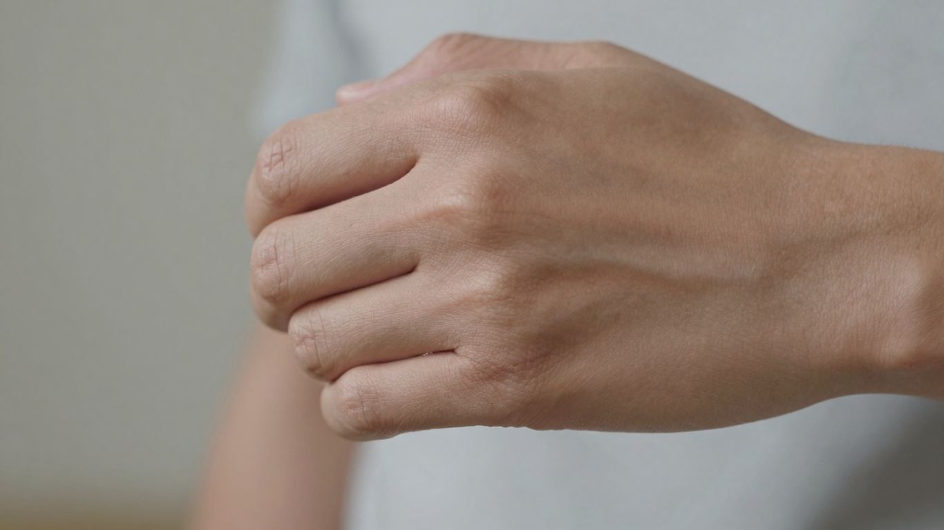Hand and wrist with carpal tunnel pain.