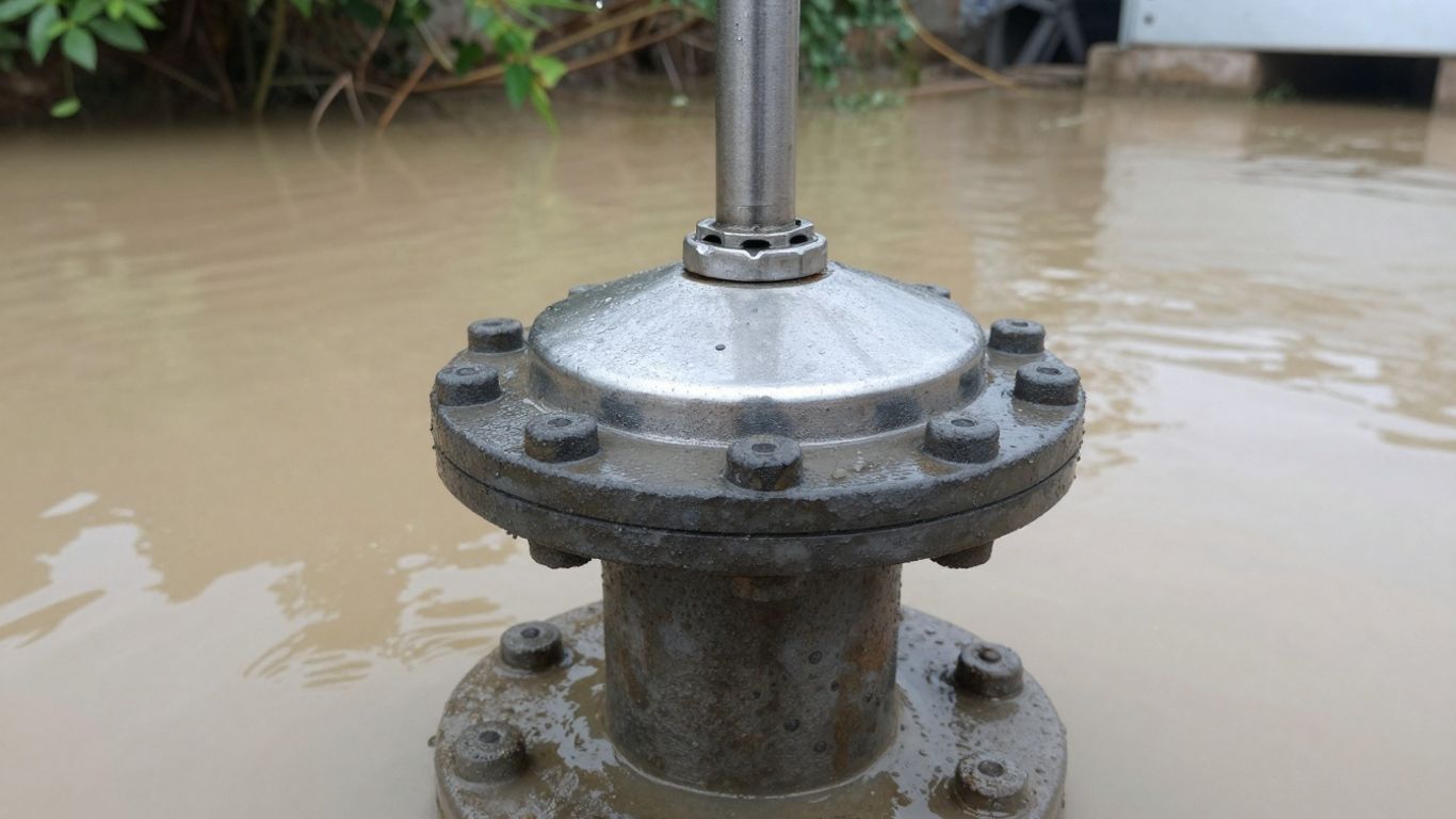 Wellhead seal protecting against floodwater contamination.
