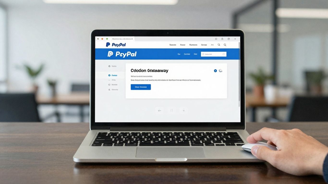 WooCommerce PayPal integration setup on a laptop screen.