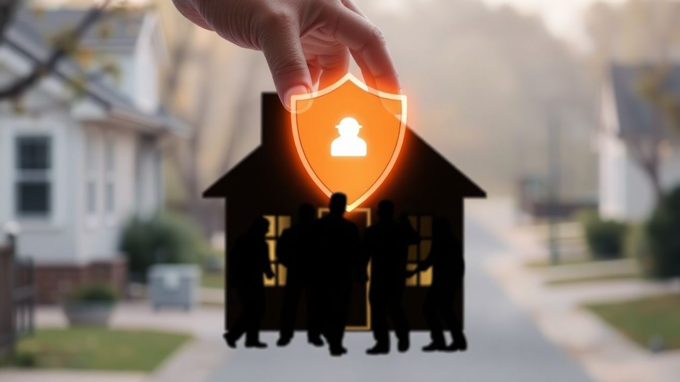 Casa protegida contra intrusos con seguro.