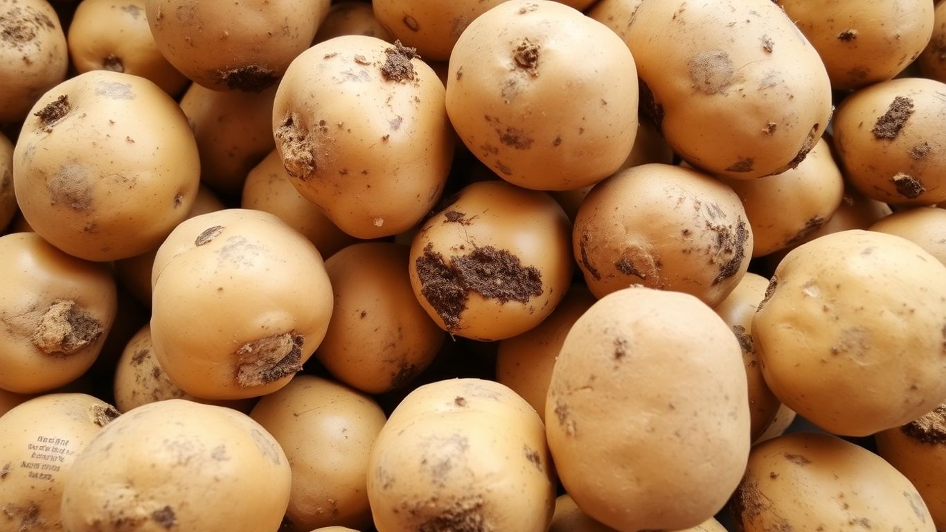 Biologische aardappelen in een hoop