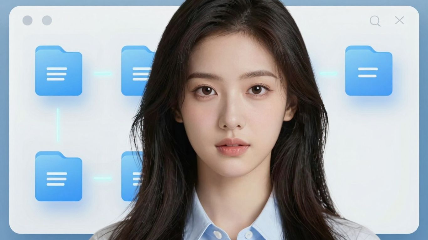 Interfaz de almacenamiento en la nube con archivos organizados.