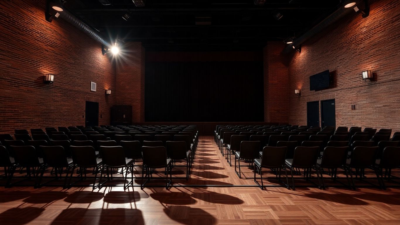 Soho Theatre Walthamstow interior with stage and seating.