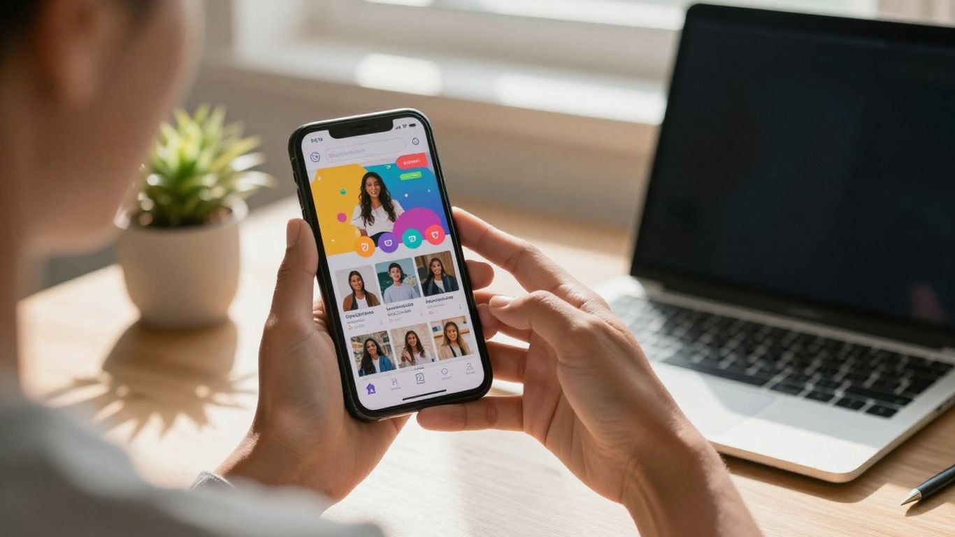 Pessoa usando celular para ganhar dinheiro online.