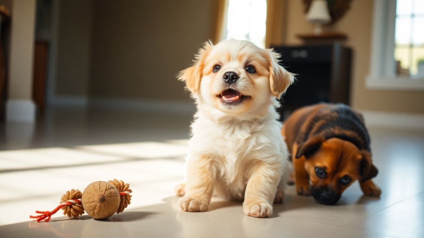 A happy puppy sitting attentively, ready for training.
