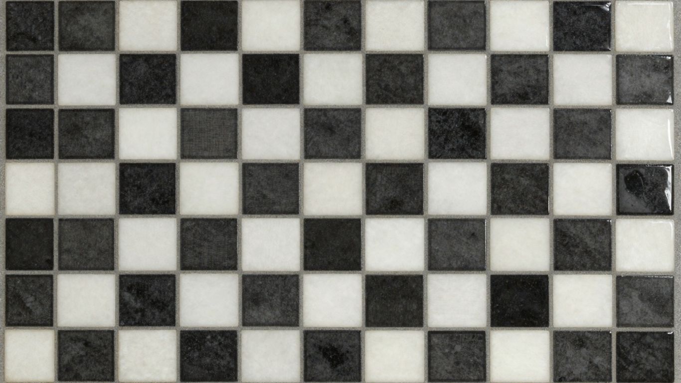 Boceto de baldosas de mosaico en blanco y negro.