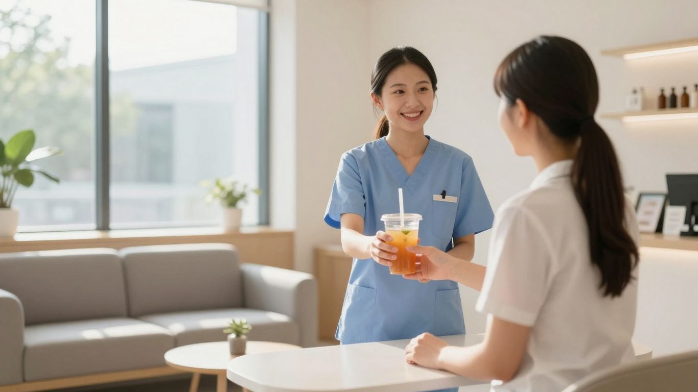 Medi-Weightloss clinic interior with staff and natural light.