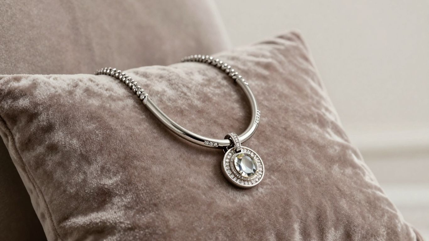 Produit de luxe sur un coussin de velours.