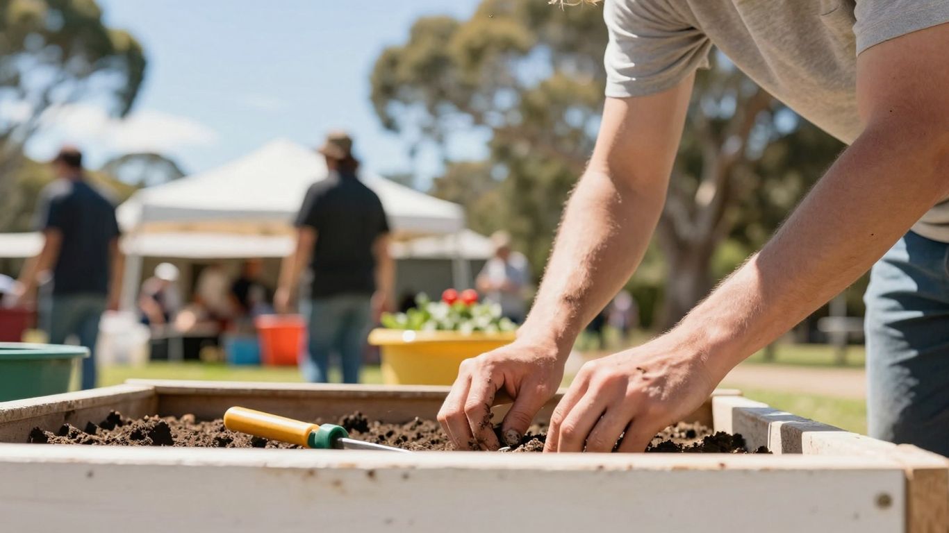 Person doing hands-on weekend job in Australia.