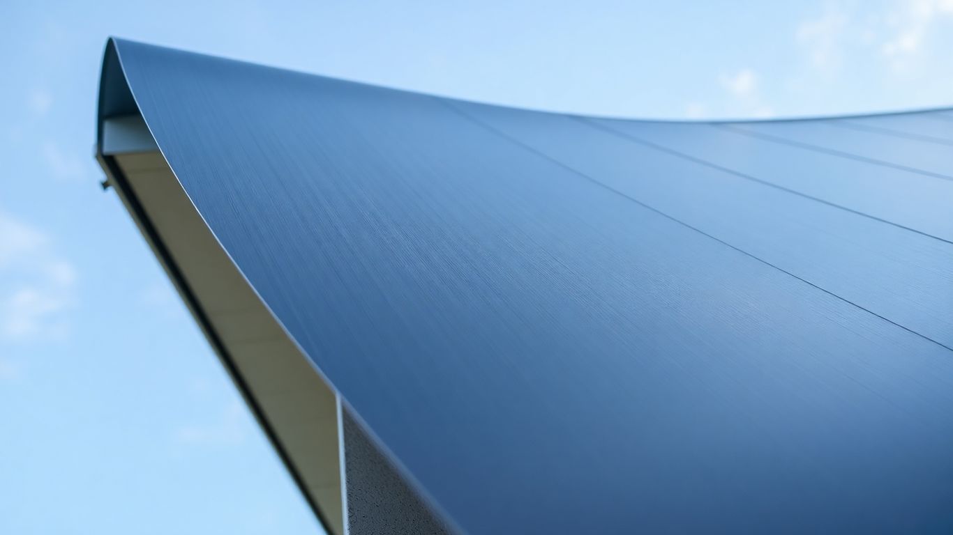 Panneaux solaires organiques flexibles sur un bâtiment moderne.