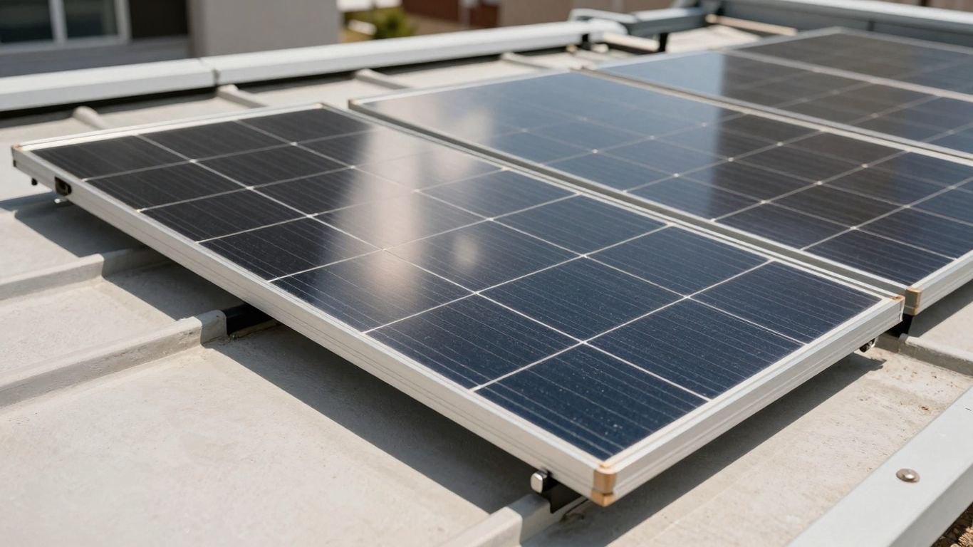 Aérovoltaisches Modul R-VOLT von Systovi auf einem Dach.