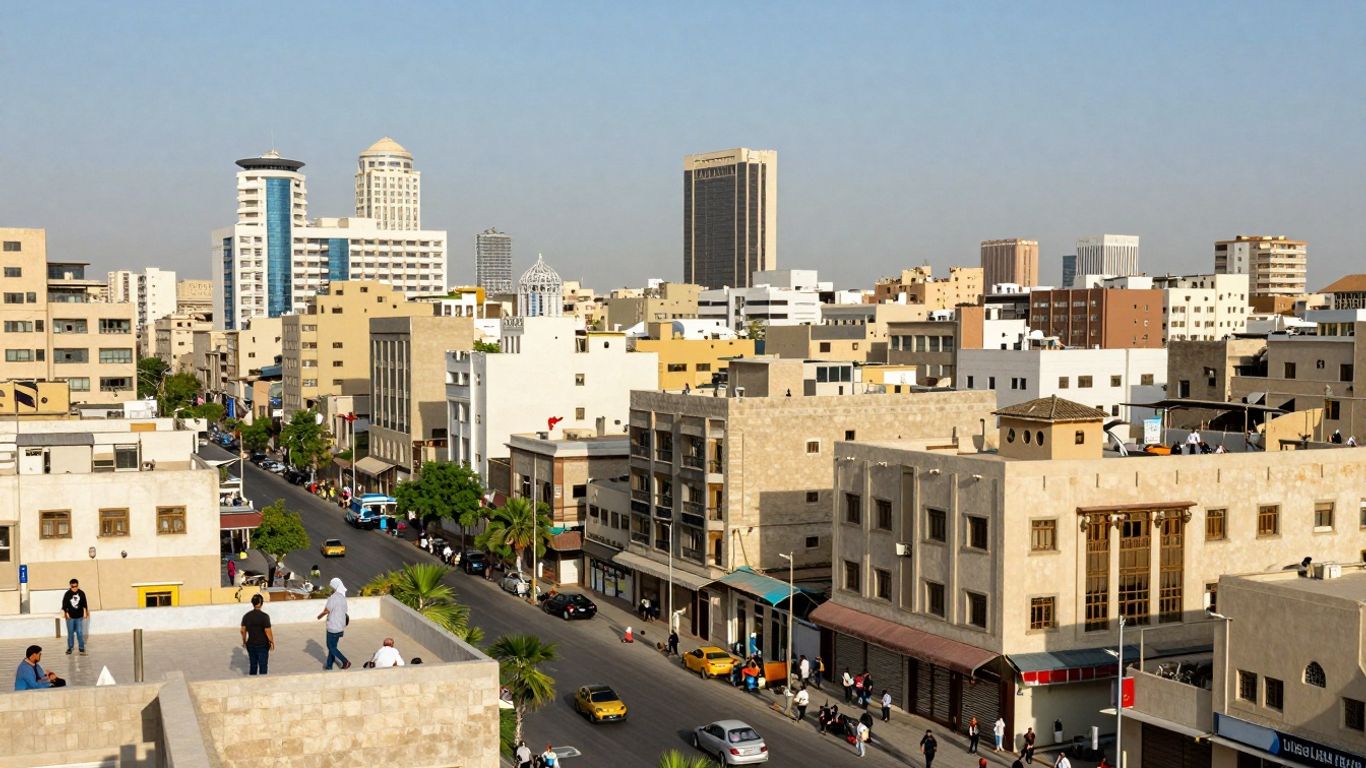 Peisaj urban dinamic cu oportunități de creștere economică.