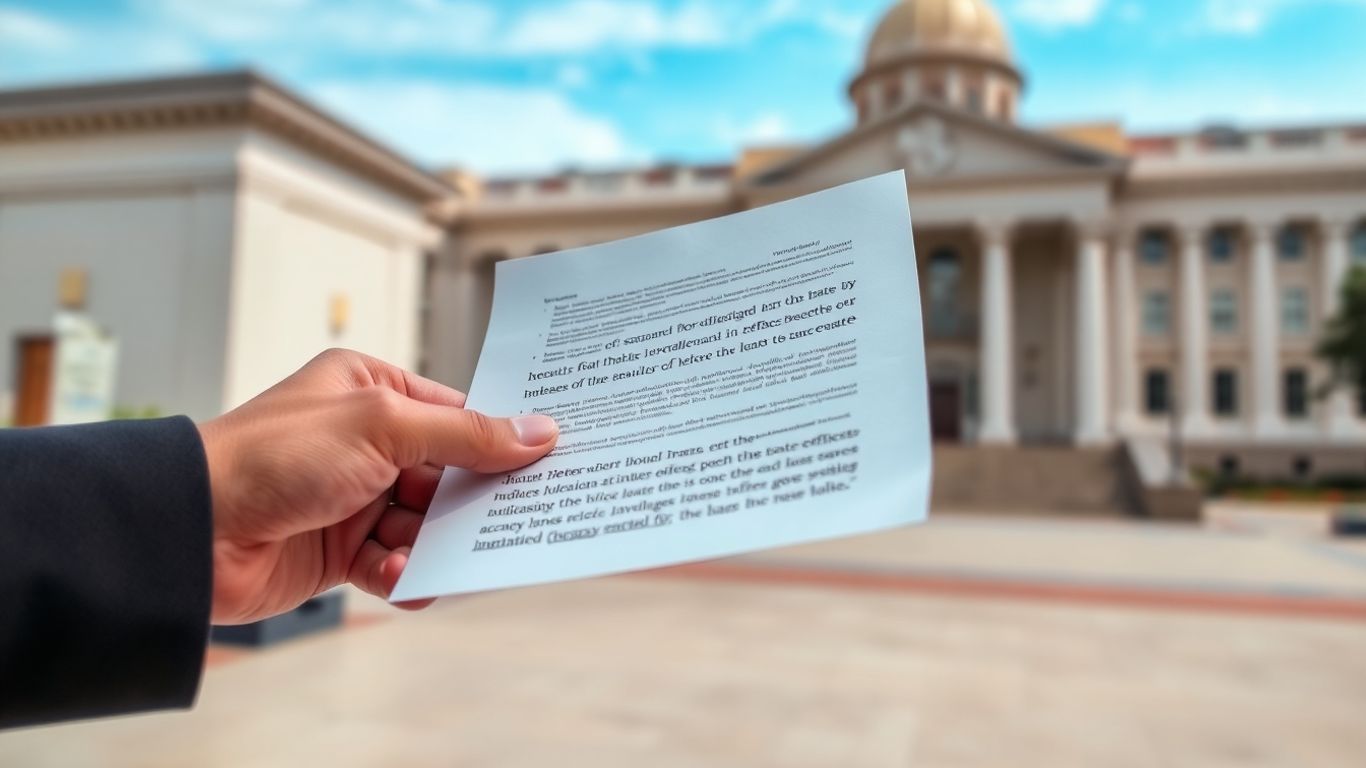 Pessoa segurando um documento oficial da Segurança Social.