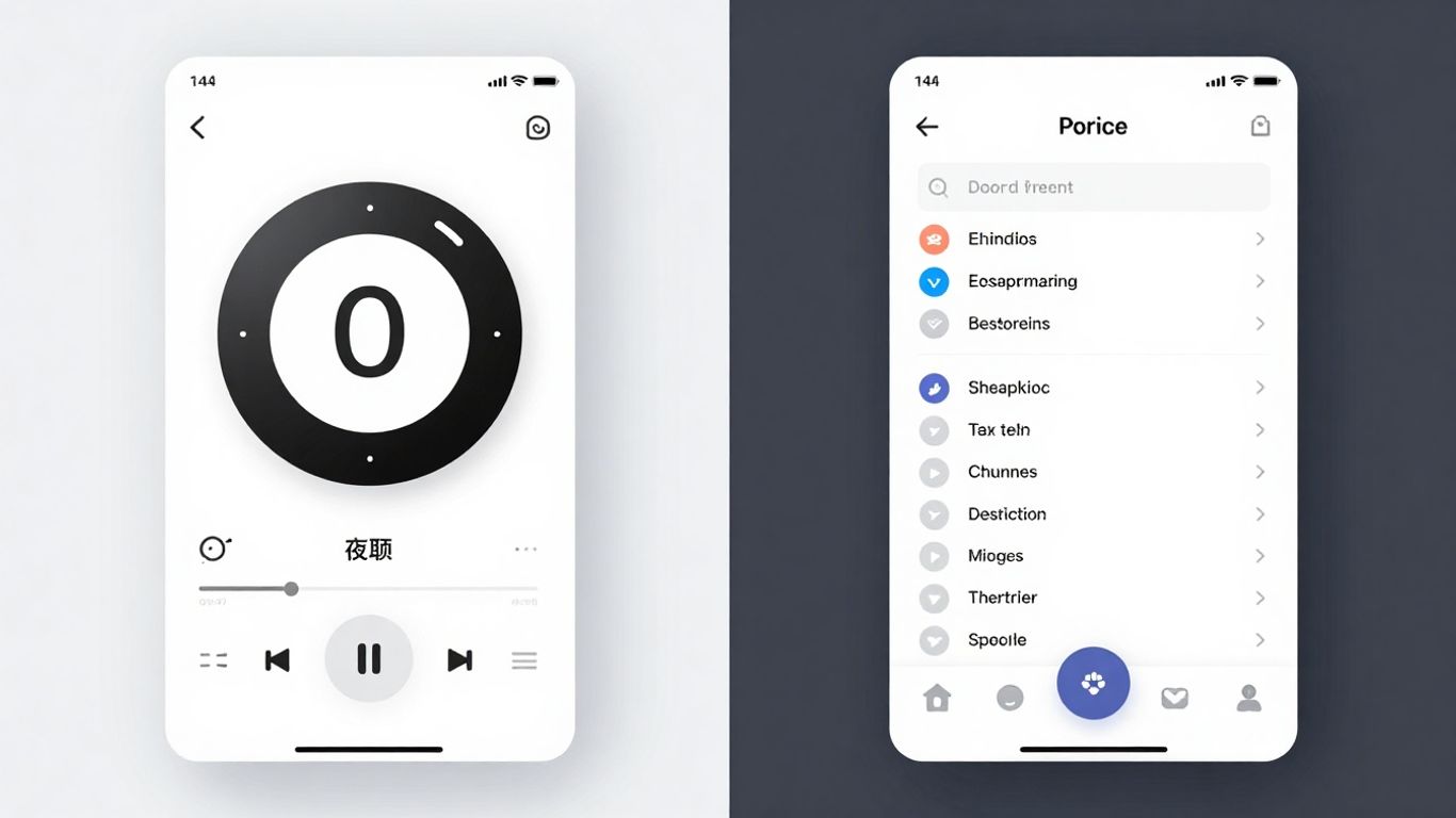 Comparison of two productivity app interfaces.