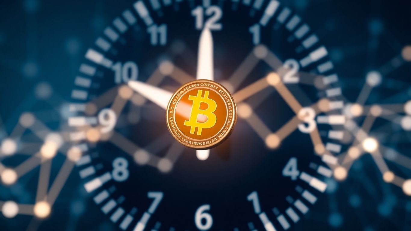 Blockchain transaction delay clock with spinning network